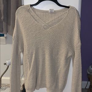 Full Tilt Essentials Cream Sweater